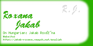 roxana jakab business card